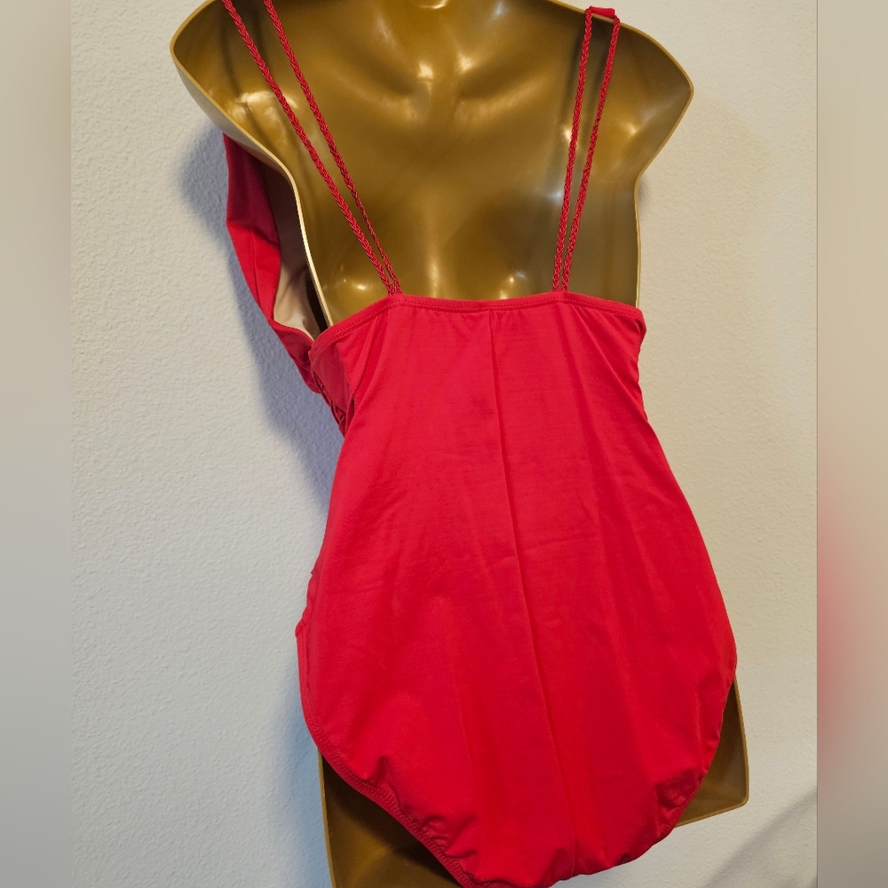 Size 10 Red La Blanca by Rod Beattie Swimsuit - Picture 3 of 5